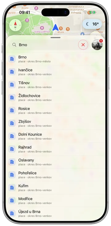 Balíček země nainstalovaný v telefonu: mapy, plánování trasy a data o radarech, offline