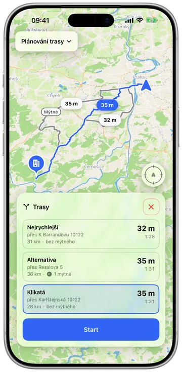 Klikatá trasa vedená zatáčkami místo dálnice