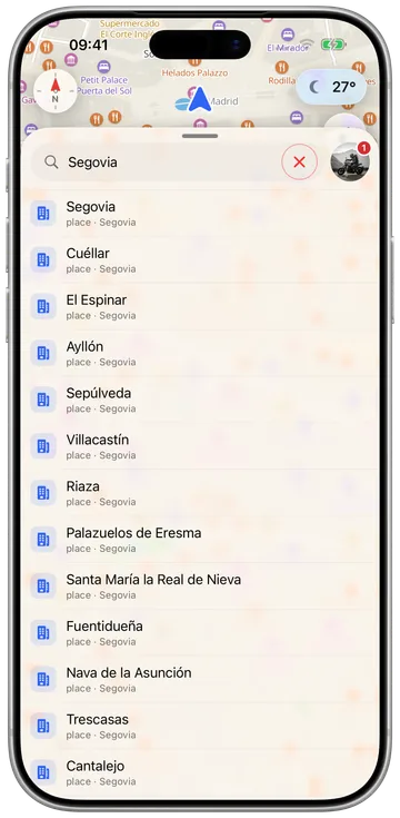 Un paquete de país instalado en el teléfono: mapas, rutas y datos de radares, sin conexión
