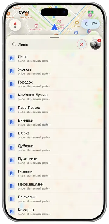 Пакет країни, встановлений на телефон: мапи, побудова маршруту й дані про радари, офлайн